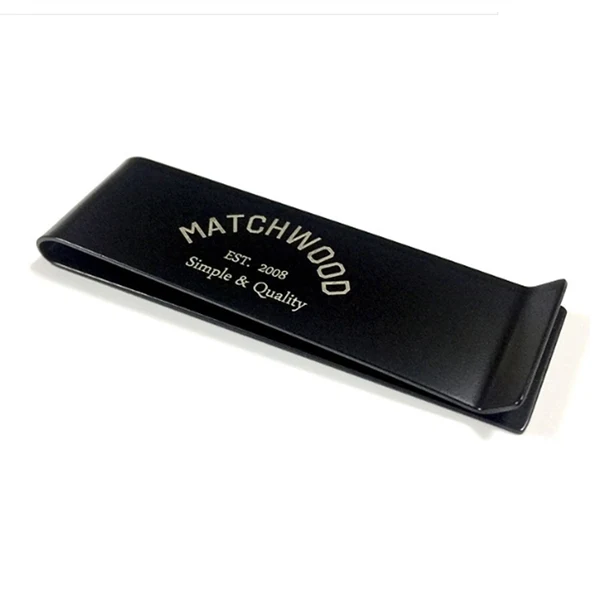 Portable Business Matte Black Money Clip 1