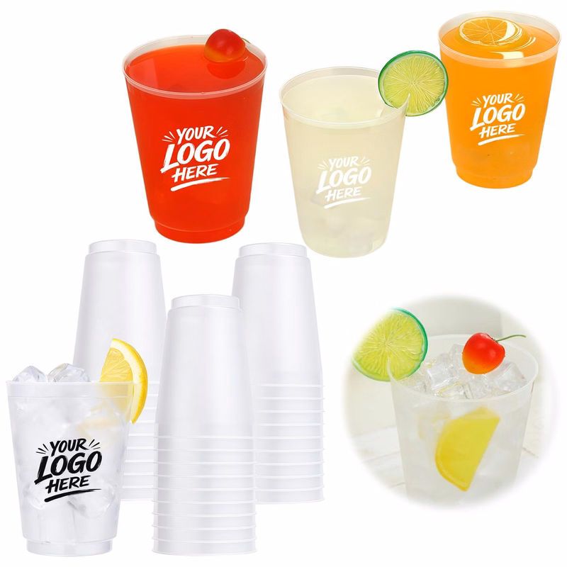 16oz Frosted Clear Cup Custom Drinkware