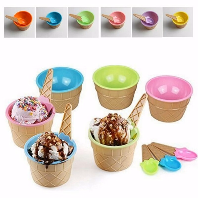 Reusable Ice Cream Bowls and Spoons