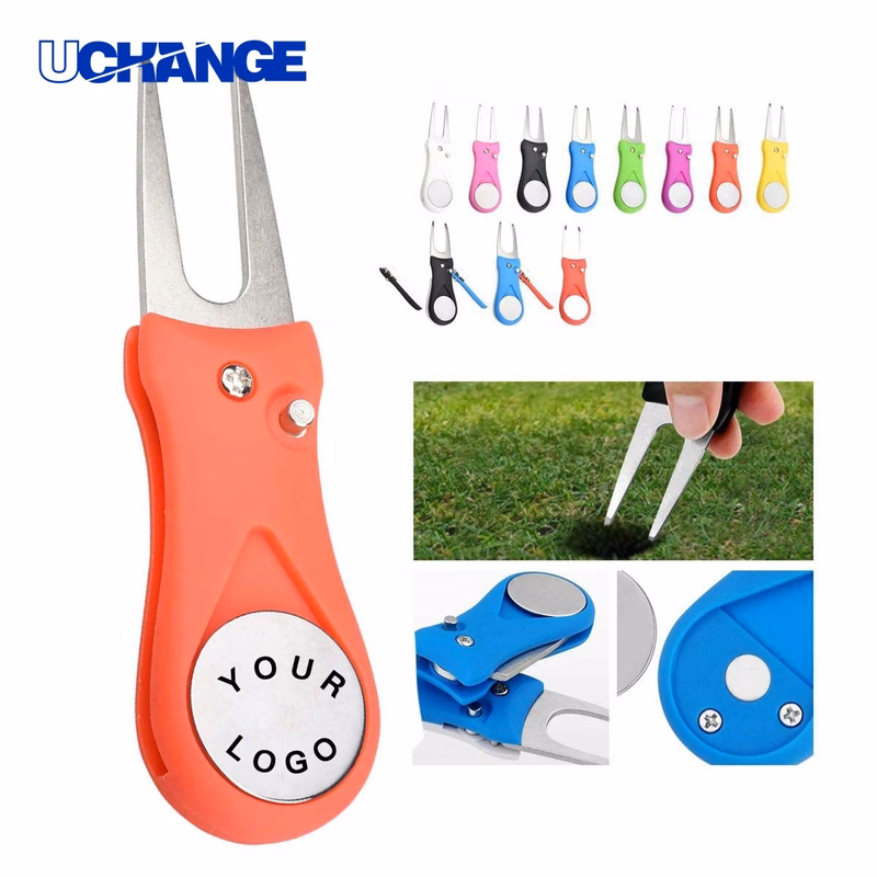 Foldable Golf Divot Tool with Magnetic Marker