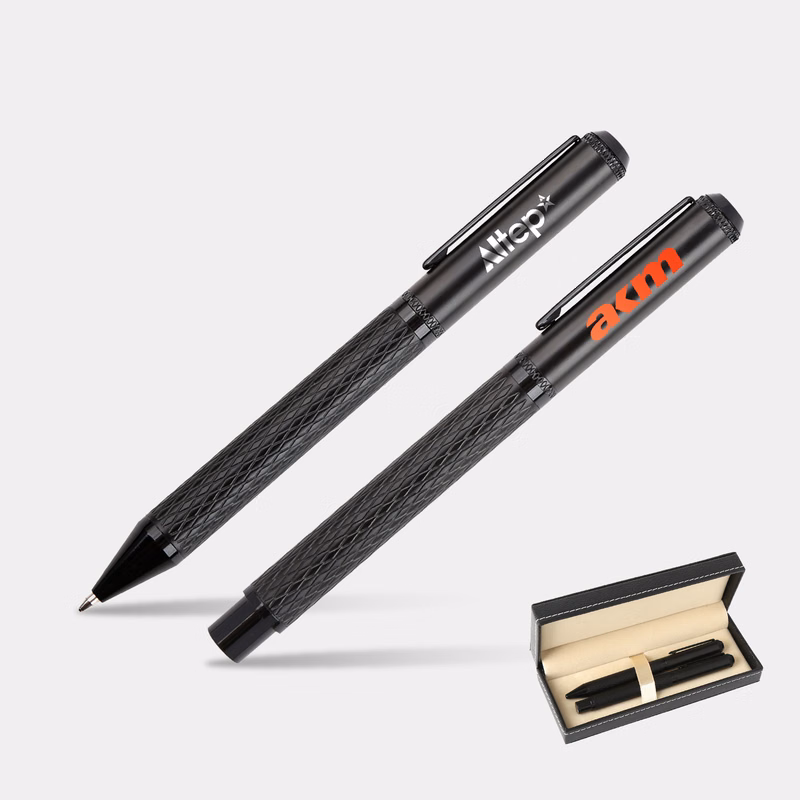 TiTUS® Gun Metal Color Exclusive Pen Set – Ballpoint & Rollerball Duo with Gift Box