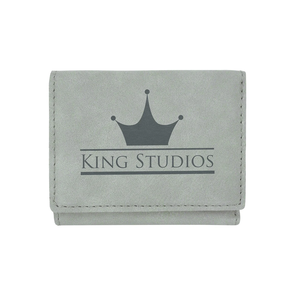 Gray Leatherette Trifold Wallet 1