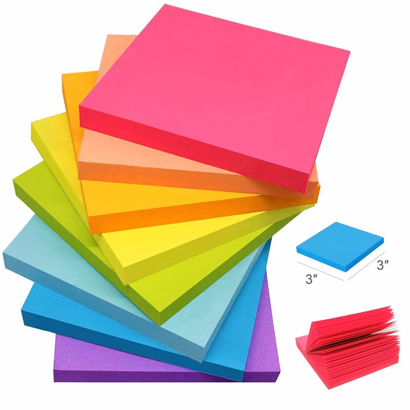 8 Pack 3x3 Inches Sticky Notes