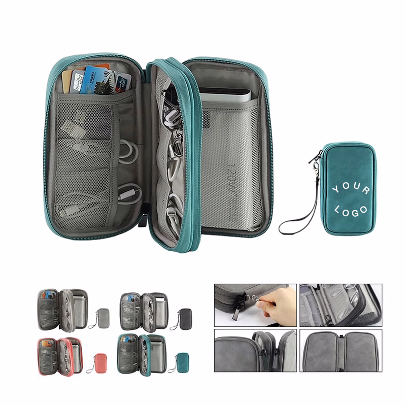 Durable PU Travel Case for Cables and Gadgets