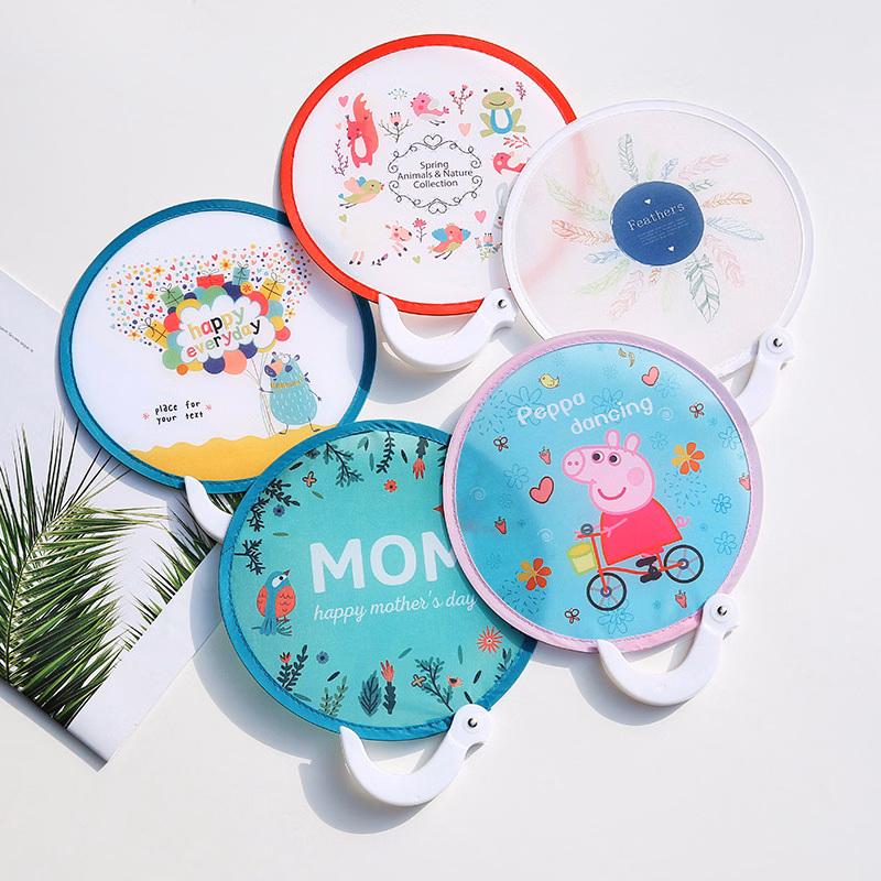 Japanese Style Handheld Round Folding Fan