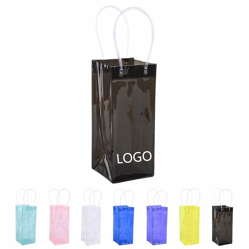 Pvc Transparent Wine Bottles Gift Bag