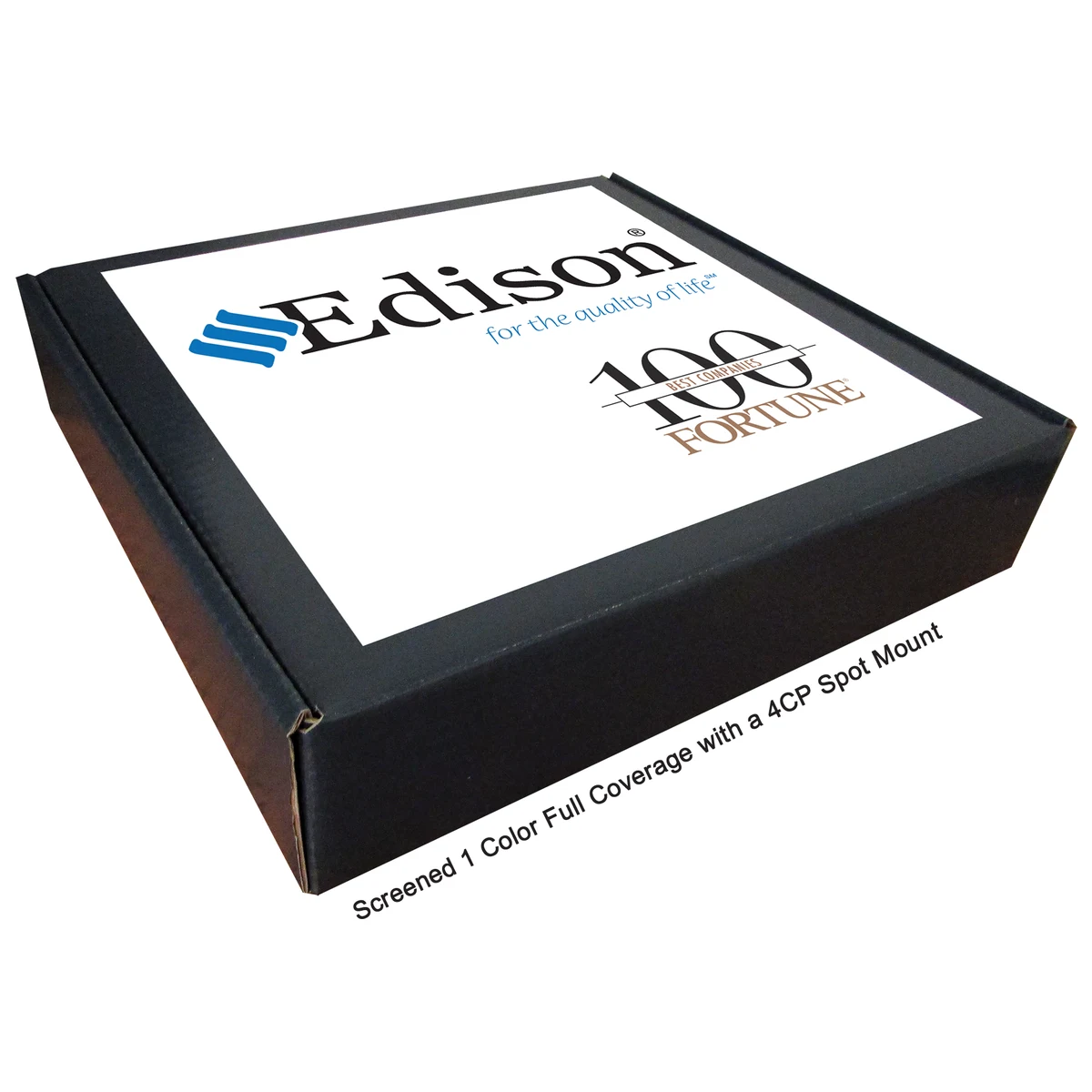 13" X 13" X 3" - B-Flute Outside Tuck Box 1