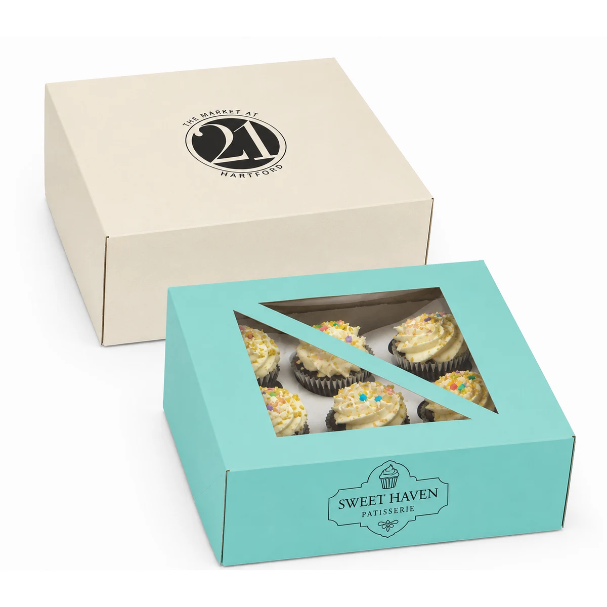 Colored Cupcake Boxes (10"x 10"x 4") 1