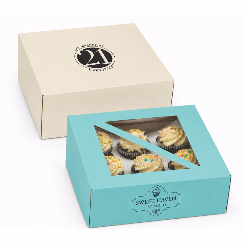 Colored Cupcake Boxes (10"x 10"x 4")