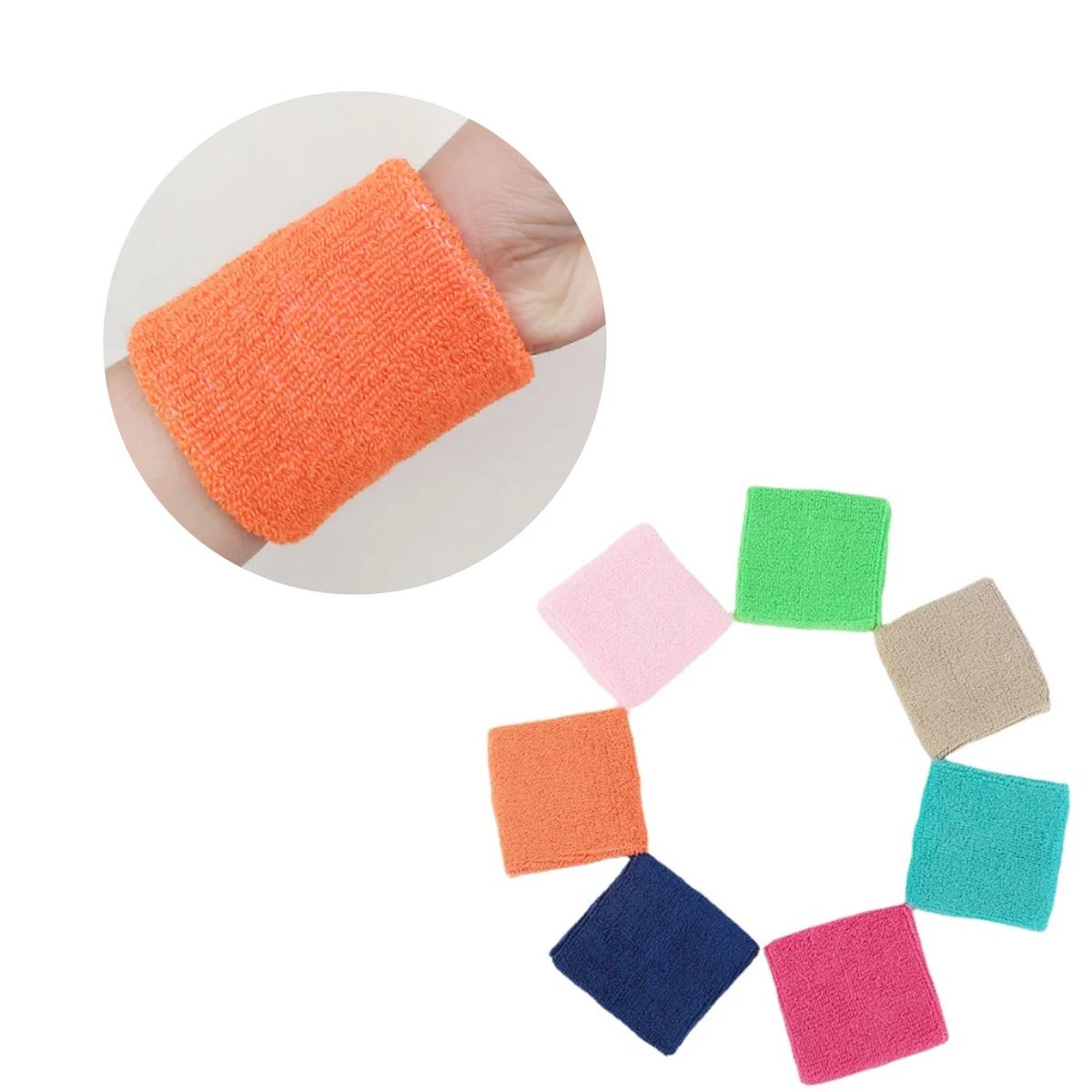 Terry Cloth Sweat Wristbands for Sports and Promotions 1