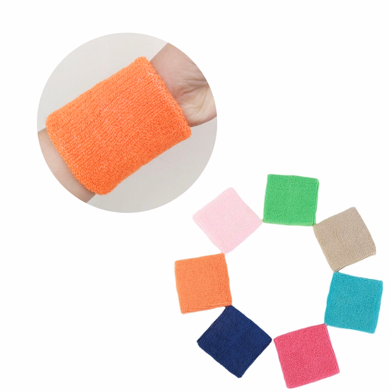 Terry Cloth Sweat Wristbands for Sports and Promotions