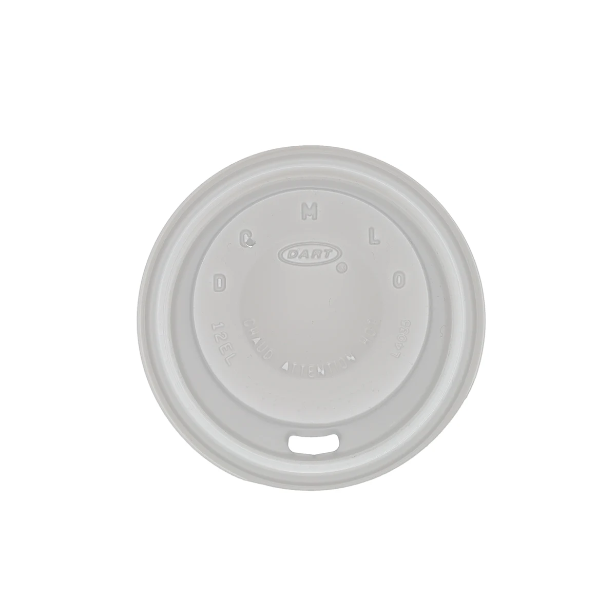 12 oz Foam Cup Domed Lid White 1