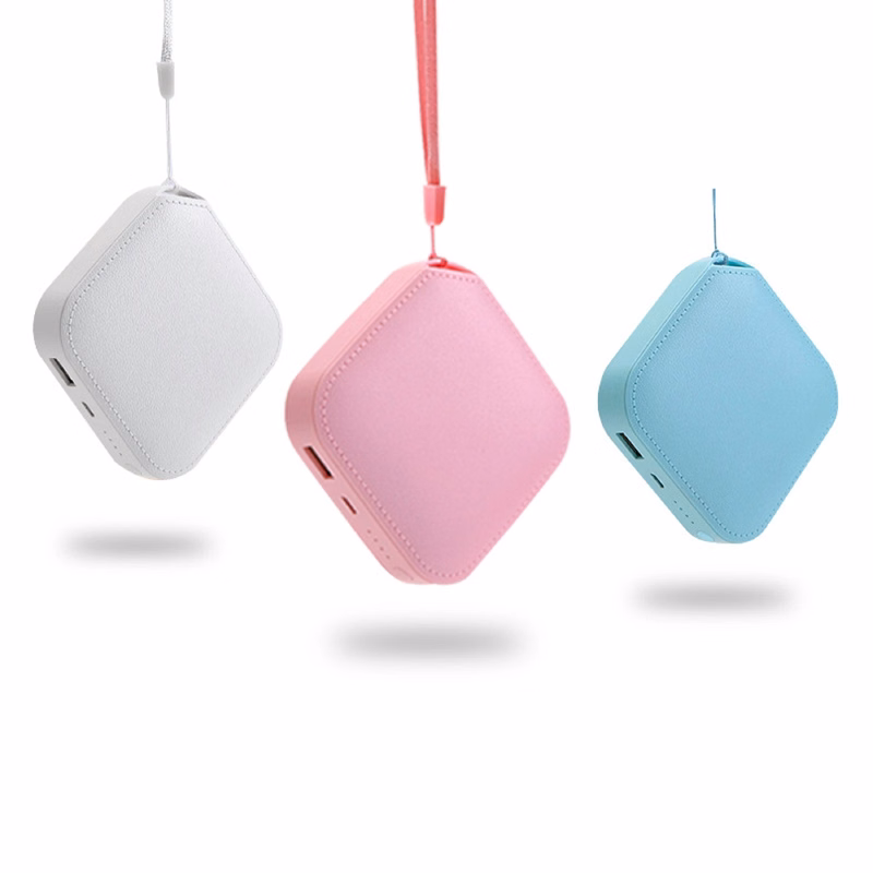 6000 mA Mini Leather Grain Power Bank