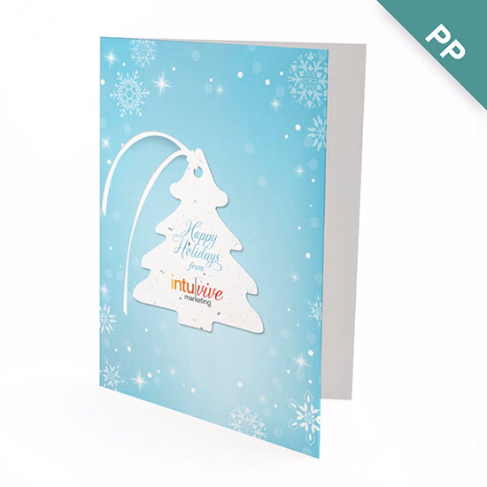 Winter Tree Ornament Business Holiday Cards