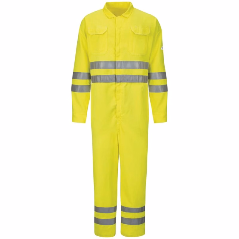 Bulwark Men's Hi-Vis Deluxe Coverall With Reflective Trim - CoolTouch® 2 - 7 Oz. - CMD8