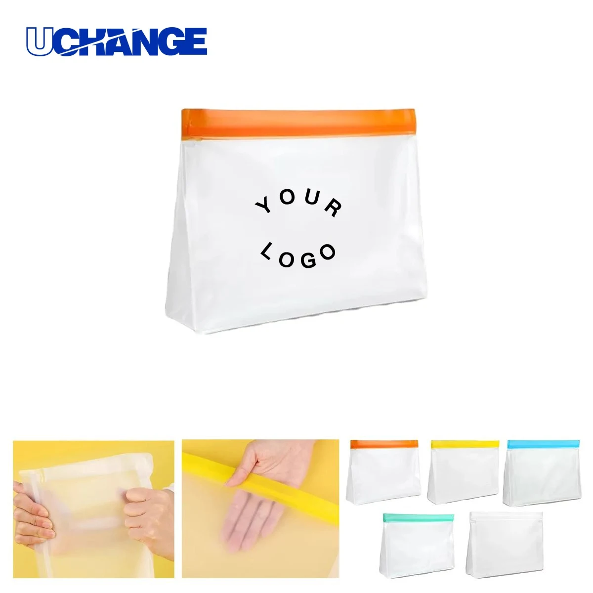 PEVA Snack Bags Set Leakproof Reusable 1