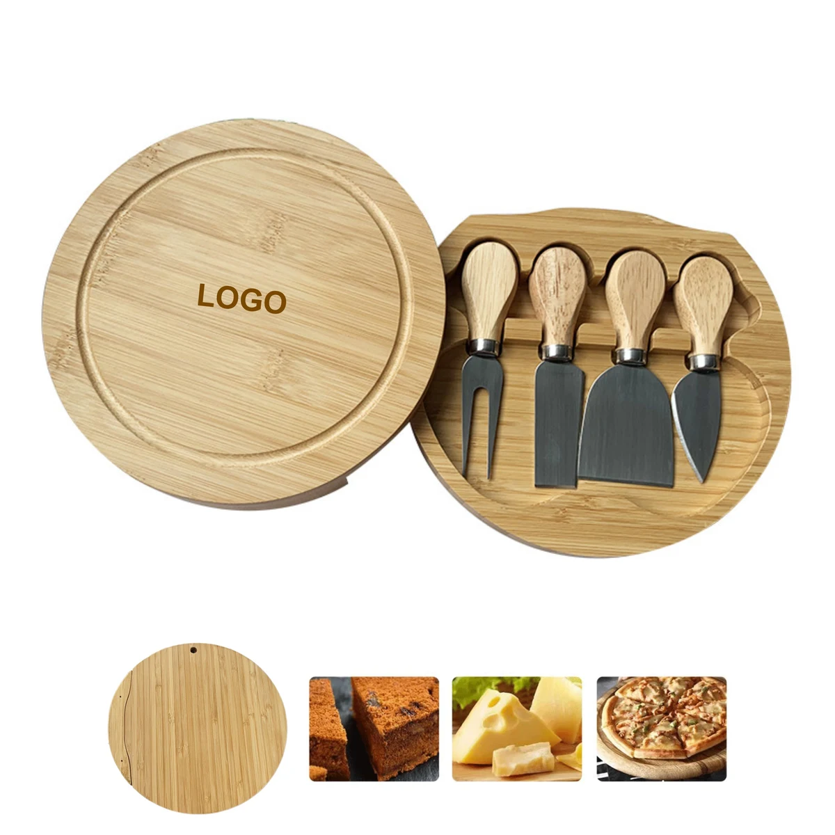Bamboo Cheese Board Set (direct import) 1