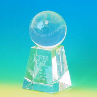 CRYSTAL BASEBALL TROPHY