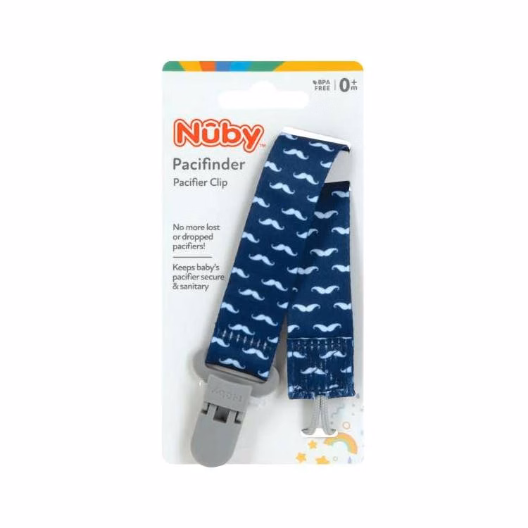 Printed Cloth Pacifier Holders Assorted Colors