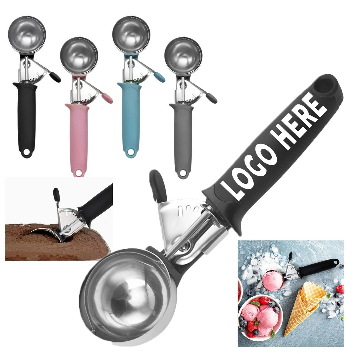 Durable Easy-Release 430 Stainless Steel Ice Cream Spoon For Home & Commercial Use 1