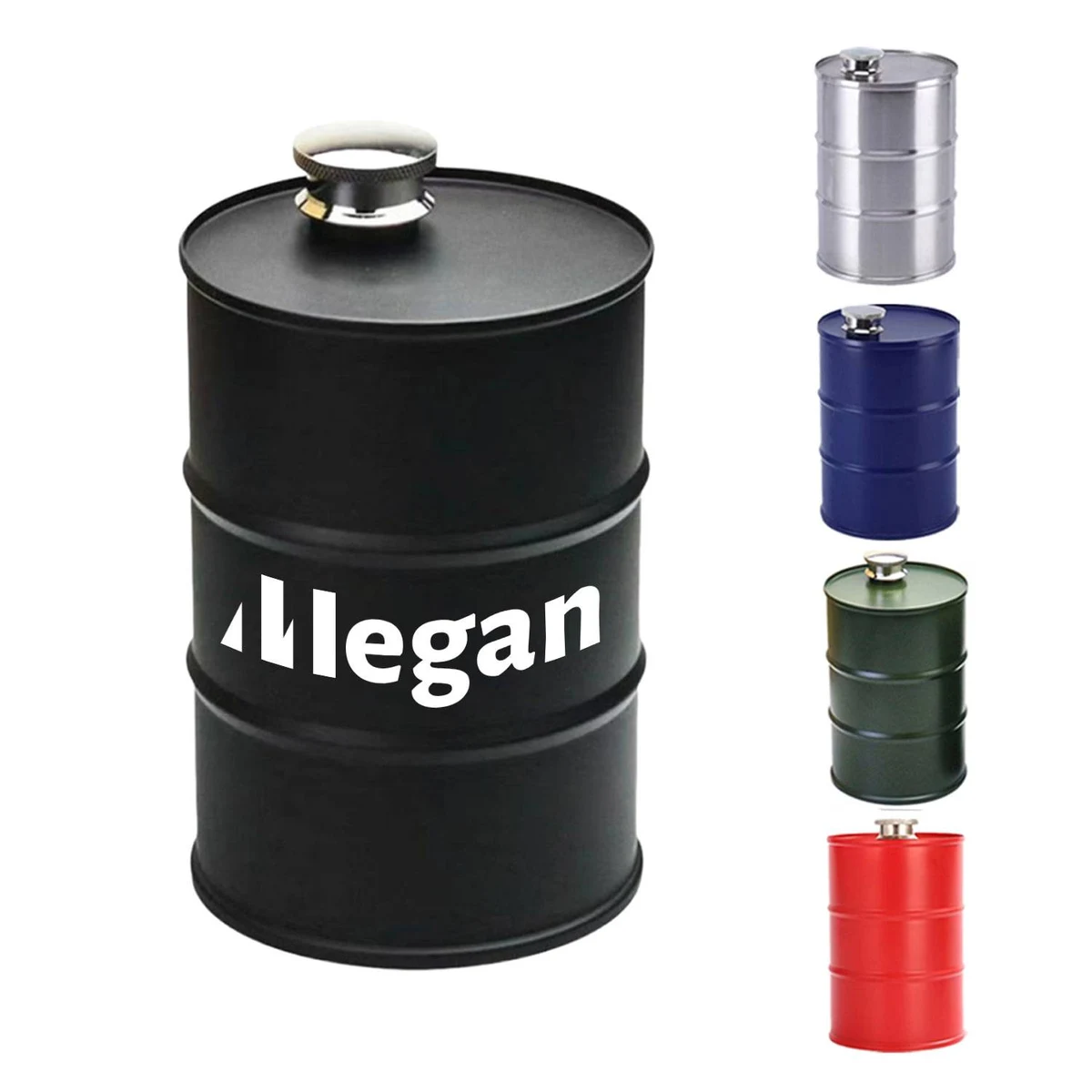 25oz Military Travel Stainless Steel Oil Barrel Wine Pot, custom water bottle with logo imprint 1