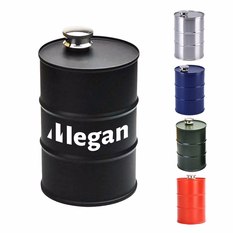 25oz Military Travel Stainless Steel Oil Barrel Wine Pot