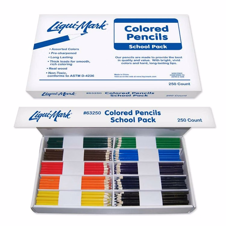 Colored Pencils Class Pack - 250 Piece
