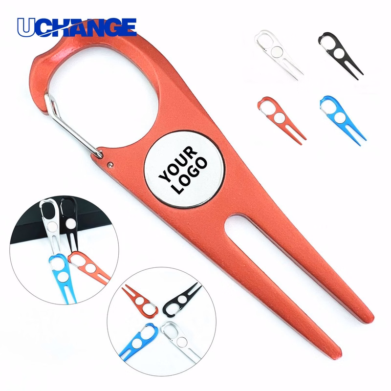 Aluminum Golf Divot Repair Tool with Magnetic Marker