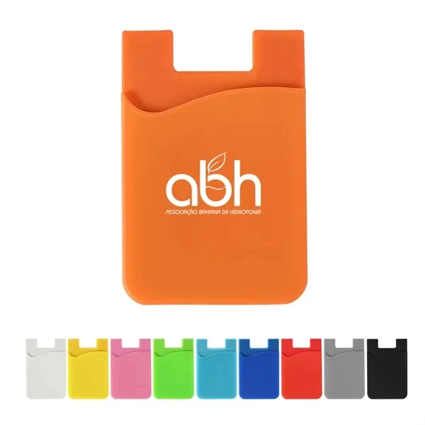 Custom Silicone Adhesive Cell Phone Wallet — Stick-On Smartphone Card Holder 1