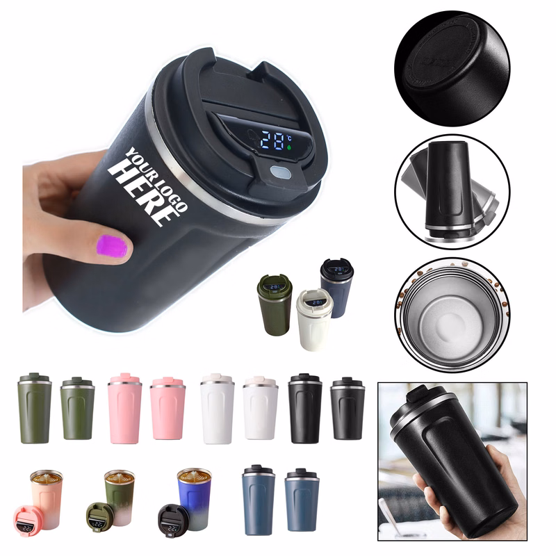 Digital Temperature Display Classic Travel Mug