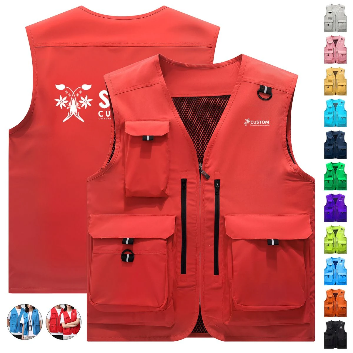 Casual Multi-Pocket Work Vest 1