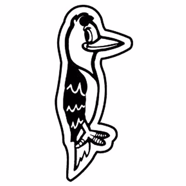 Woodpecker Bird Key Tag (Spot Color)