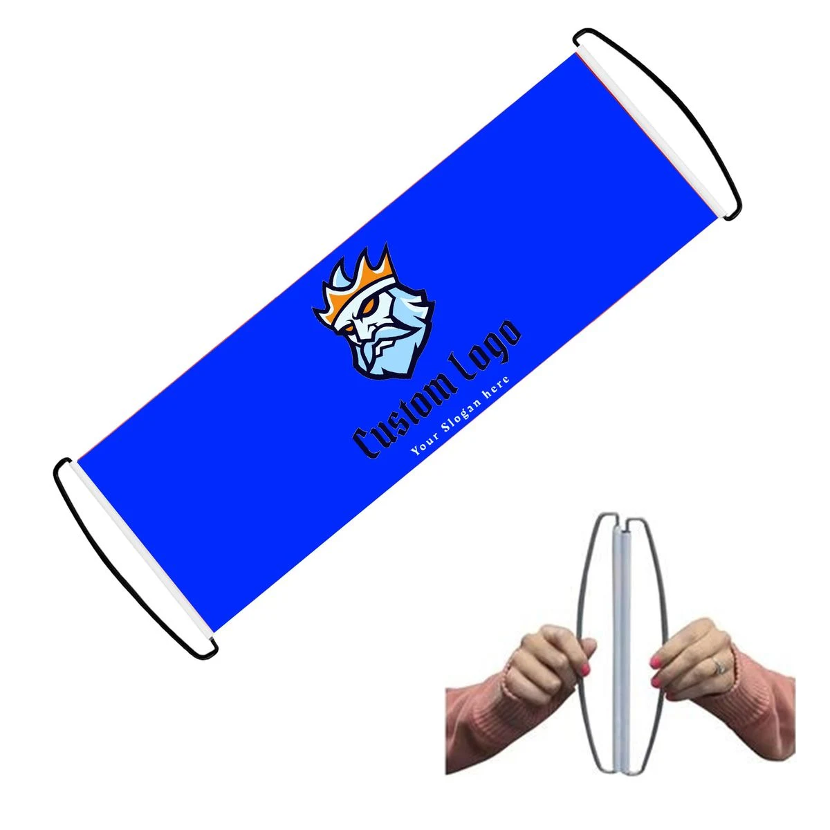 PET Retractable Roll Out Hand Held Banner 1
