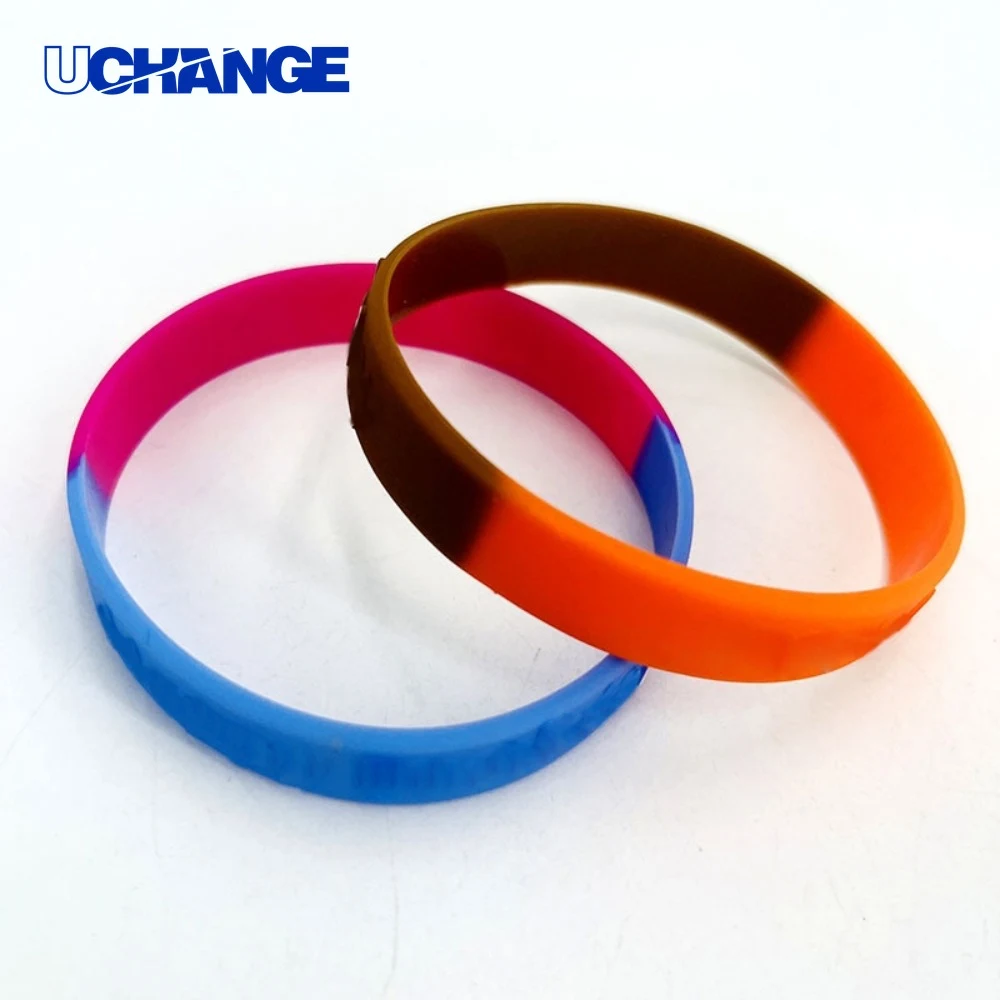 Colorful Silicone Embossed Wristband 1