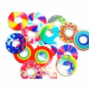 Rainbow Peep Holes, Tokens, POGS - Stock Imprint