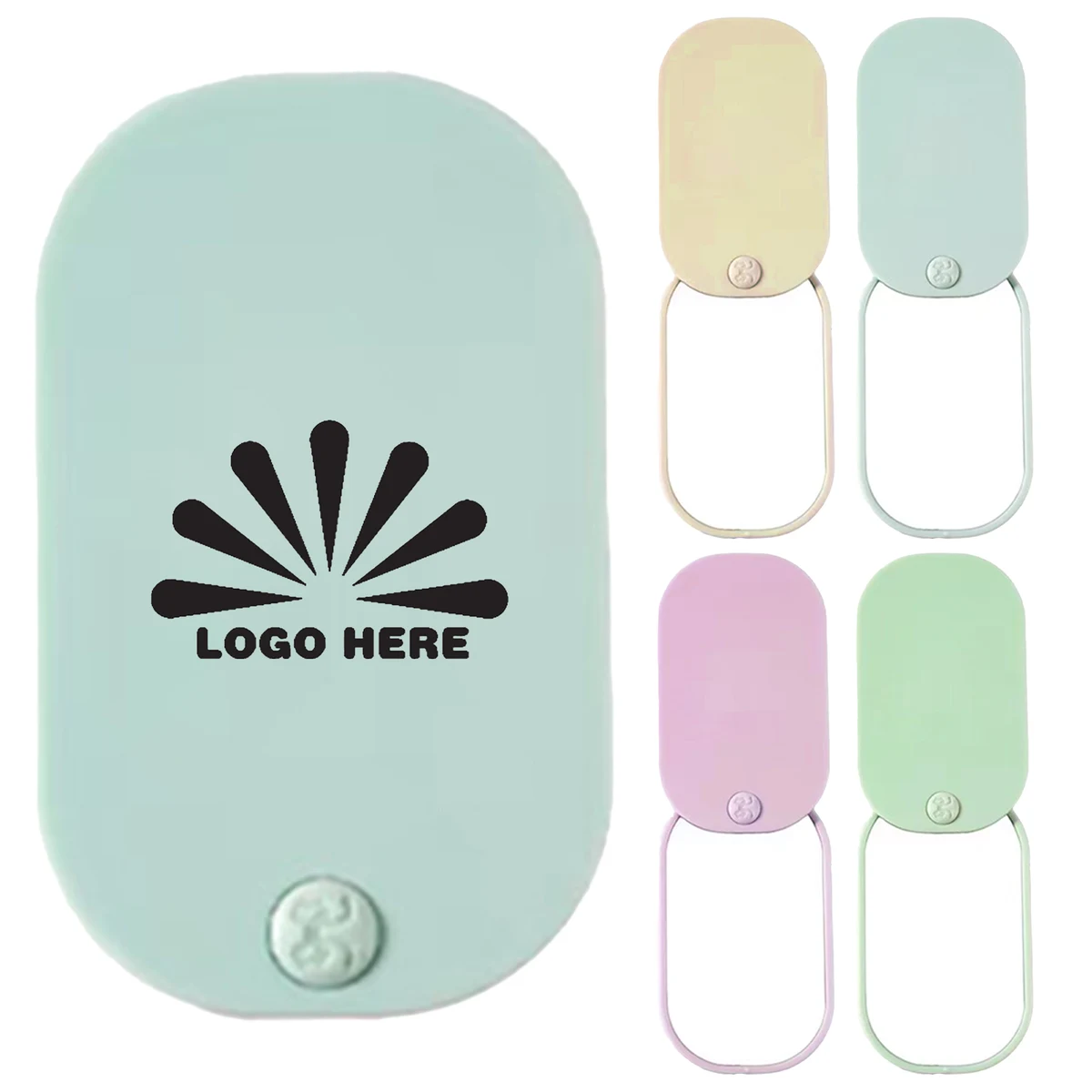 Portable Square Sliding Mirror with Custom Logo and Rounded Edges 1