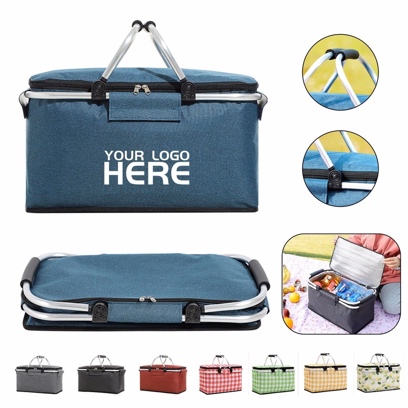 Picnic Basket Cooler Grocery Bag