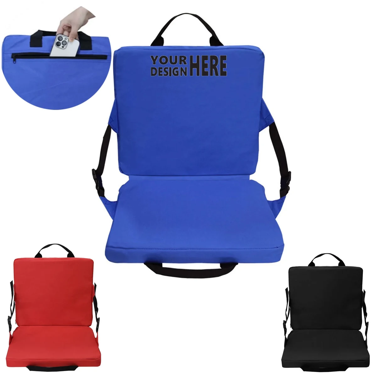 MOQ10 600D Oxford Cloth Outdoor Folding Stadium Seat 1