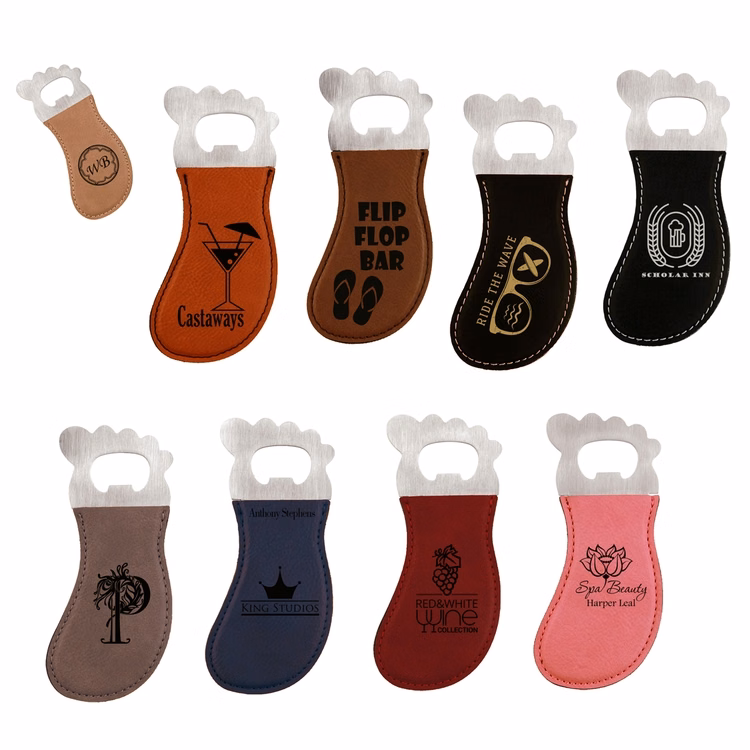 Cute Foot Shape Leatherette Bottle Opener