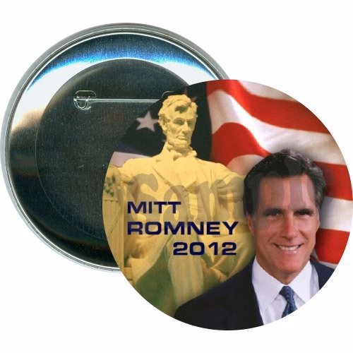 Mitt Romney 2012 Lincoln Monument, Political Button