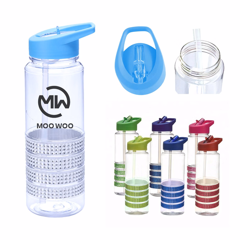 700ML Portable RPET Water Bottle With A Straw