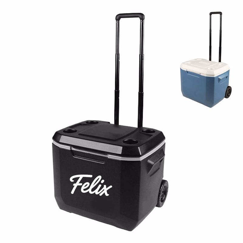 50L Rolling Cooler Box –Insulated Portable Chest for Camping