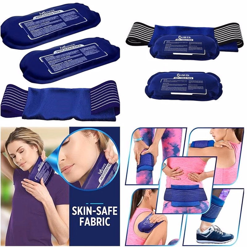 Ice Pack (3Piece Set) Reusable Hot and Cold Therapy Gel Wrap