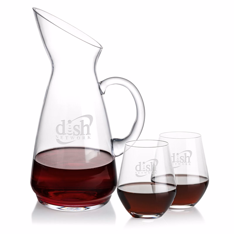 Taroni Carafe & Reina Stemless Wine