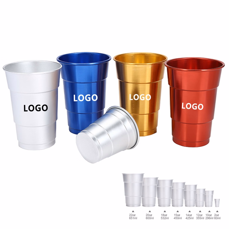 MOQ 50 Aluminum Cup 16 OZ