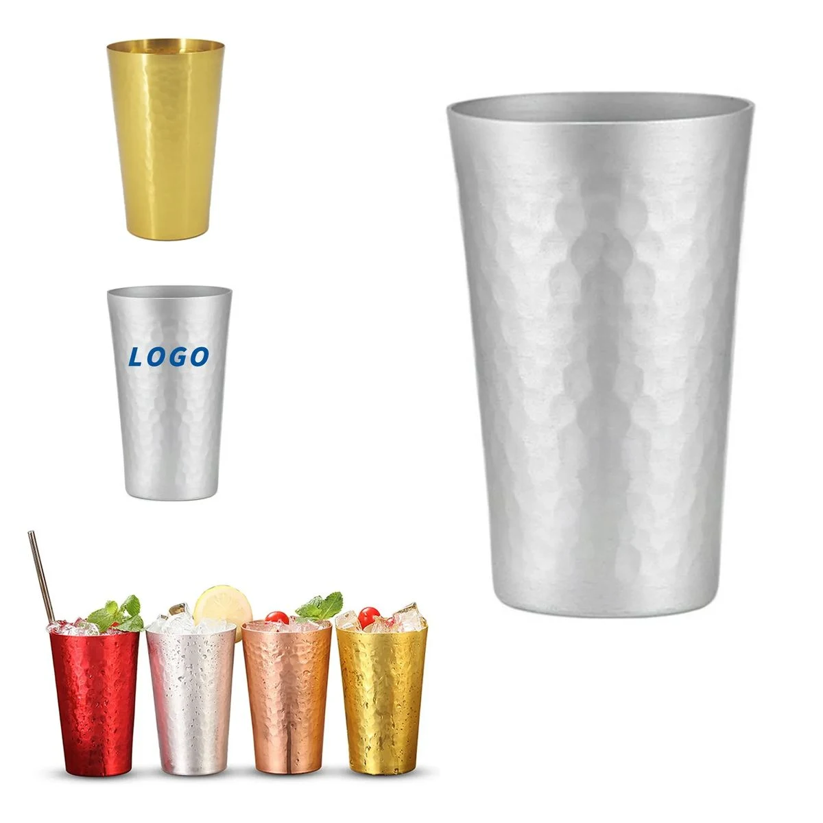 Hammered Cold Drink Aluminum Cup 1