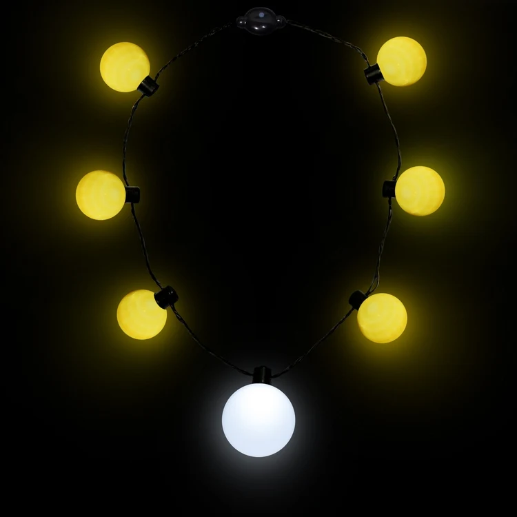 Yellow LED Medallion Ball Necklace 1