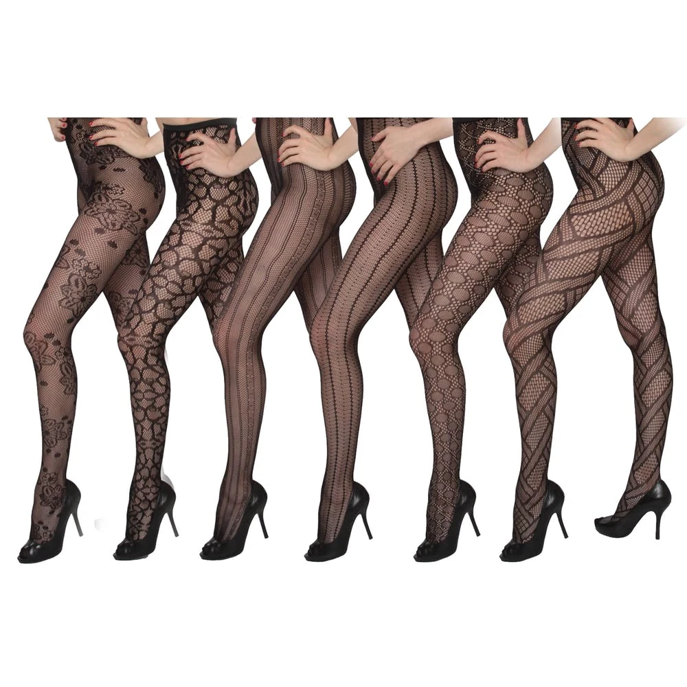 Women's Fishnet Tights - Assorted Designs Queen 1