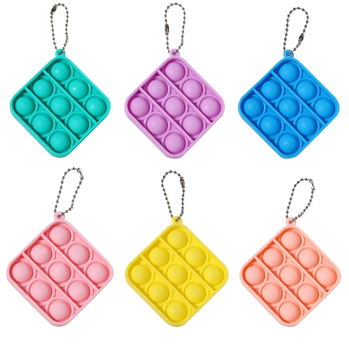 Square Push Pop Keychain 1