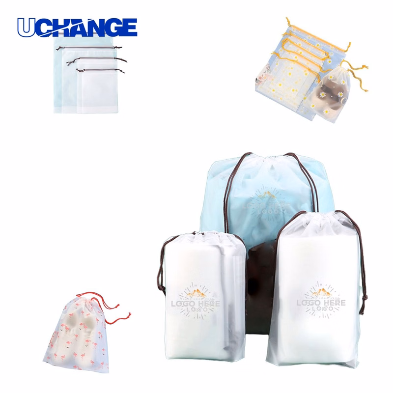 Frosted Drawstring Travel Storage Pouch